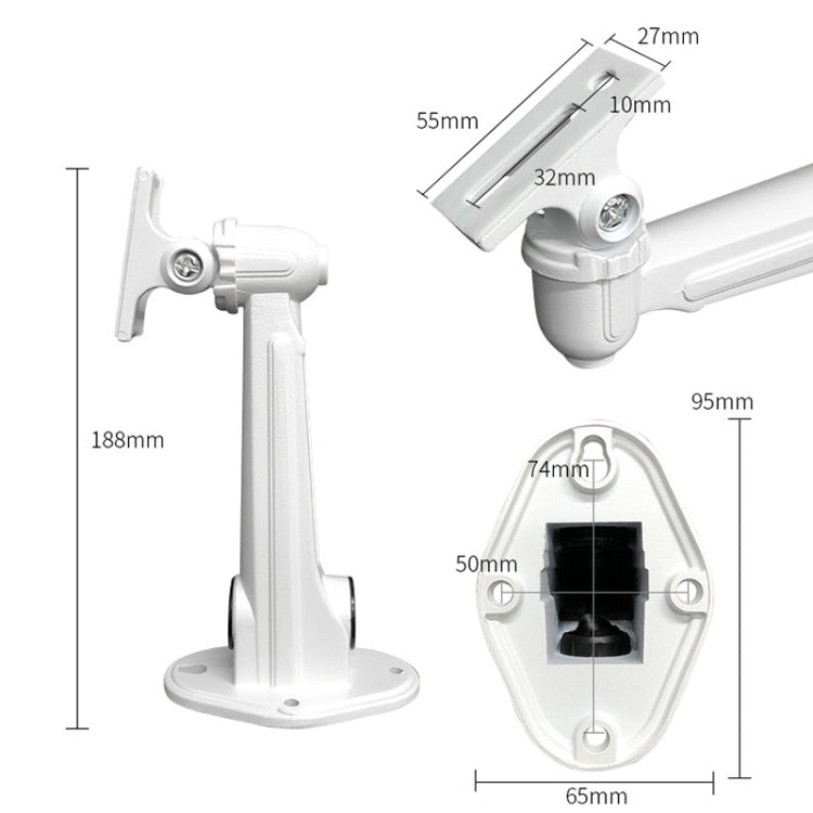 CCTV Wall Mount Stand Aluminum Metallic Silver Bracket Indoor Outdoor for Bullet Camera IP Camera Bracket Accessories CCTV Wall Mount Stand Aluminum Metallic Silver Bracket Indoor Outdoor for Bullet Camera IP Camera Bracket Accessories